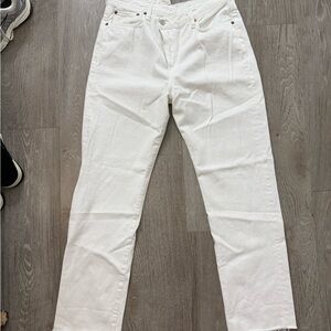 Agolde Crossover Waist White Jeans